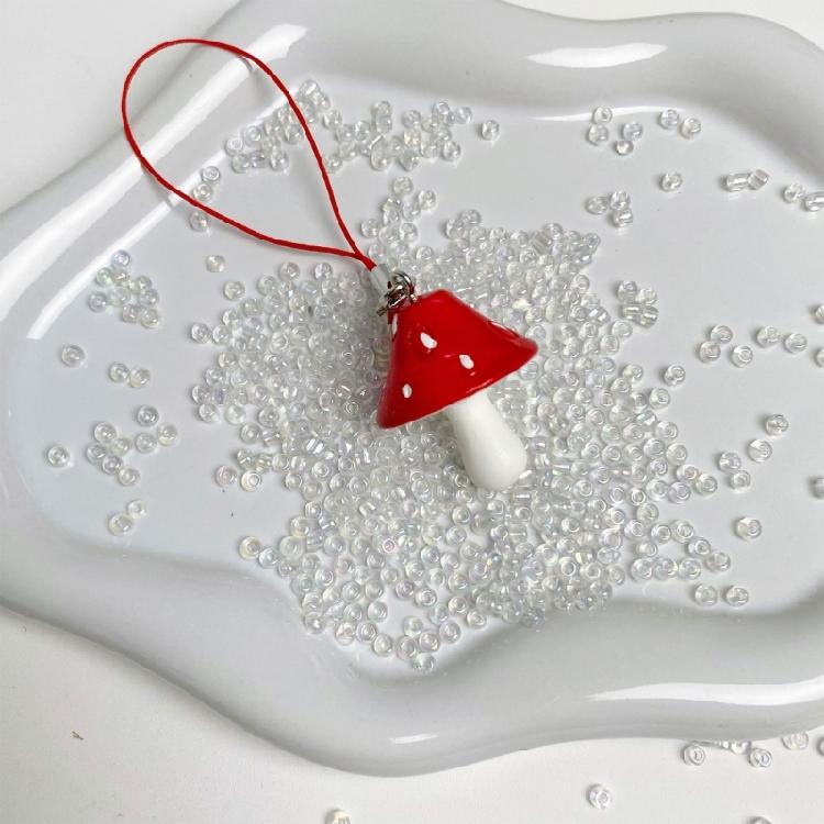 Fun Mushroom Shaped Keychain User Friendly Material Multiple Colors Versatile Decoration For Teens Adults