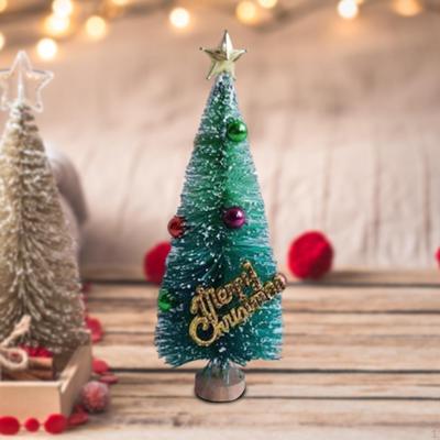 Christmas Tree Decoration In Mini Size, Snowy Bottle Brush for Indoor