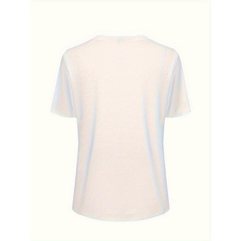 Europäische Größen Herrenmode Bedrucktes T-Shirt, Einfacher Vitalitäts-Druck, Bequem und Atmungsaktiv, ein Must-Have Klassiker im Sommer