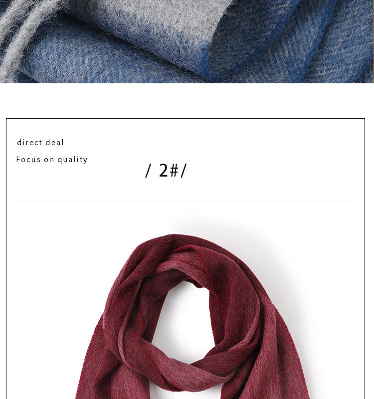 Hong Rong Unisex Wool Plaid Scarf - Warm for Autumn/Winter