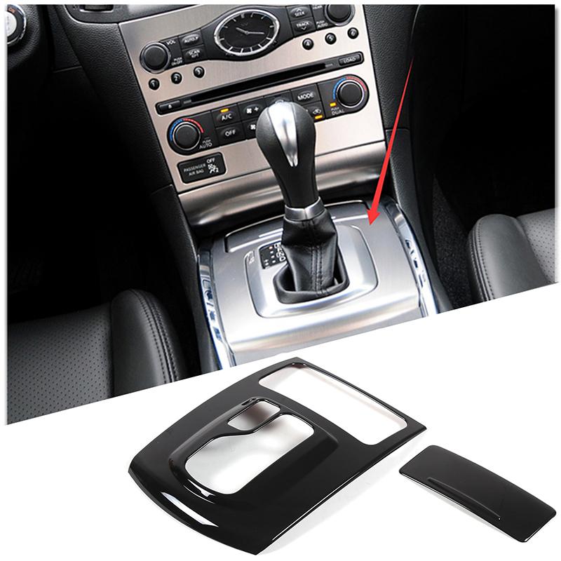ABS Black For Infiniti G25 G37 2007-2013 Car Center Control Gear Shift Panel Steering Wheel Trim Sticker Car Accessories