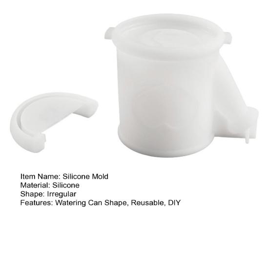 Yousheng 1 Set Watering Can Silicone Mold Handmade Gypsum Epoxy Resin Casting Mold Love Heart Flowerpot Storage Box Making Mould DIY Craft Lovers Gift