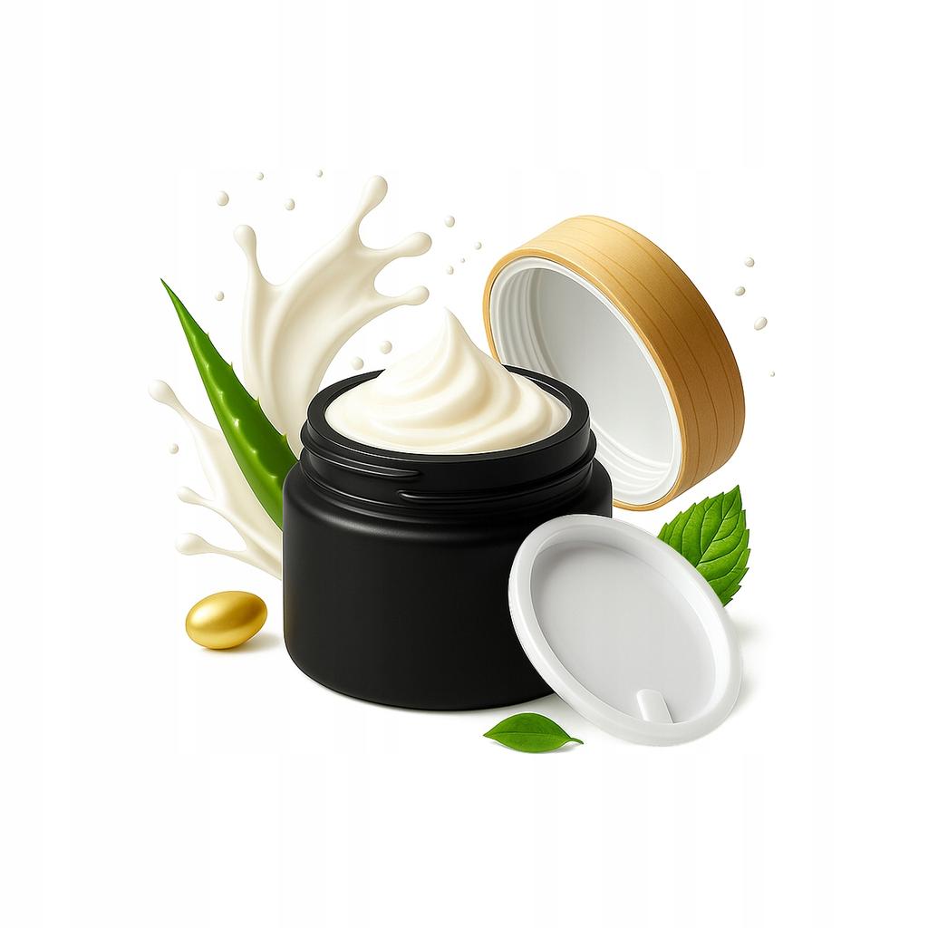 5x Glass Jar BLACK MATT 30g for Cream Balm Cosmetics Ointment Gel