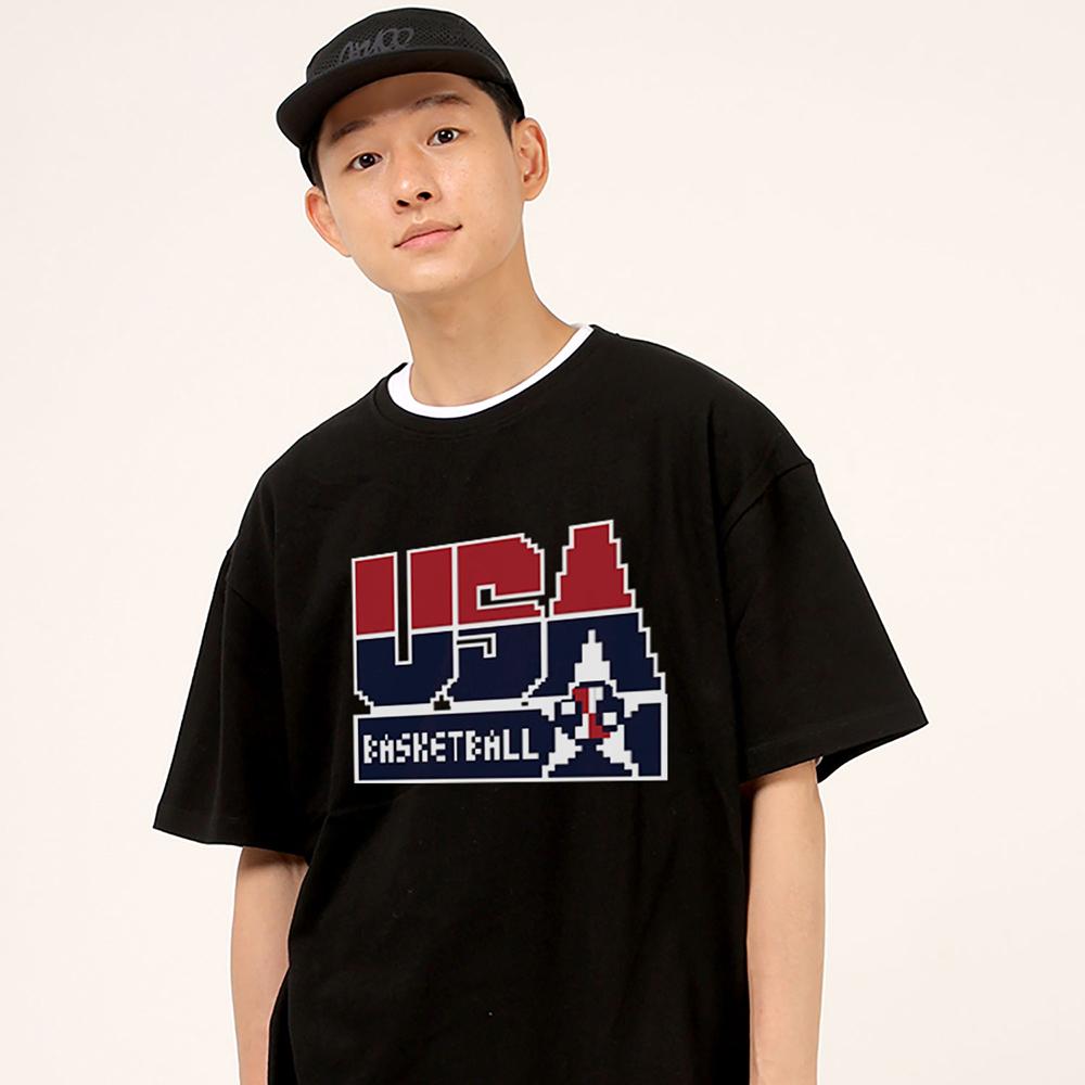 Sturf Usa Pixel Dt Logo Black Heavy Short Sleeve Tee L