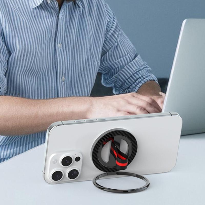 Dazzling Design Magnetic Phone Holder with Full Rotation Capability Foldable Metal Construction for Desks