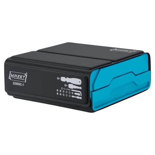 HAZET 2200SC-1 Screwdriver Bit Set, 69-Piece Precision Tool Set with Magnetic Smart Case, Phillips and Flathead Screwdrivers, Pozidriv, Torx, Hex Wren