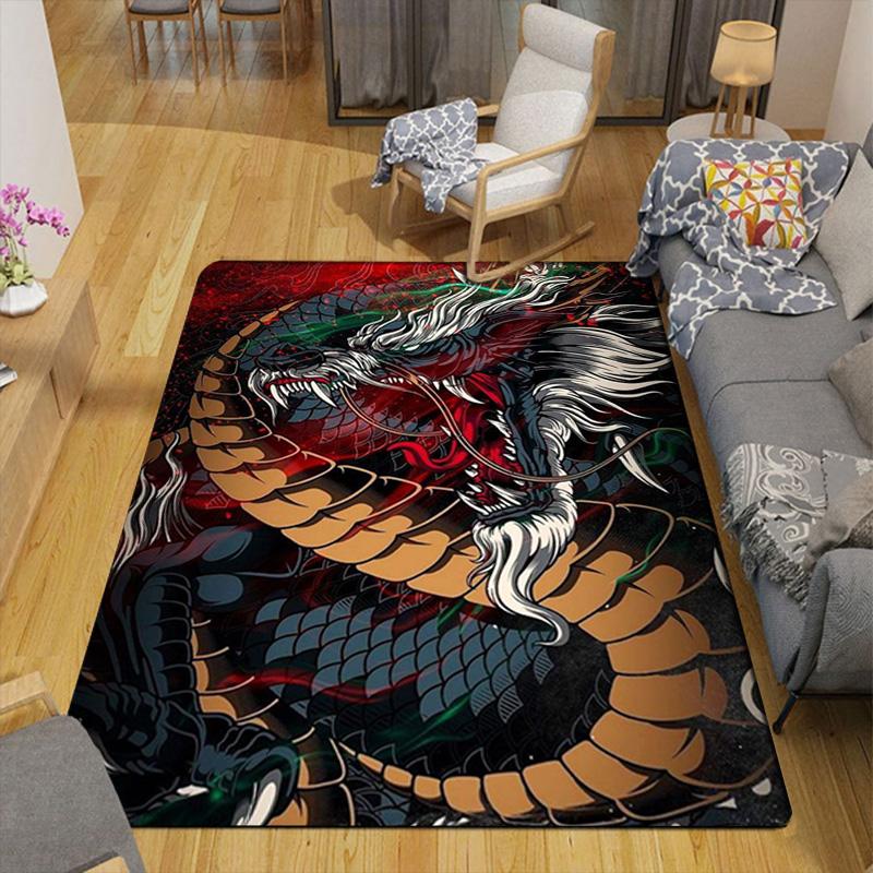 Dragon Rug Floor Mat for Living Room or Bedroom Soft and Comfortable Carpet a Gift for Birthday and Holiday.MFF0918139