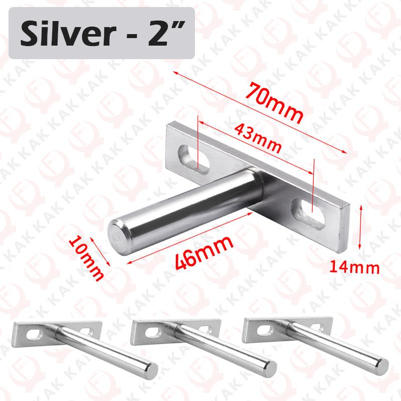 

KAK 4PCS Hidden Floating Shelf Bracket Heavy Duty Wall-Mounted Bracket Shelf Support 2-6inches DIY Furniture Hardware Fittings 2-6inches
