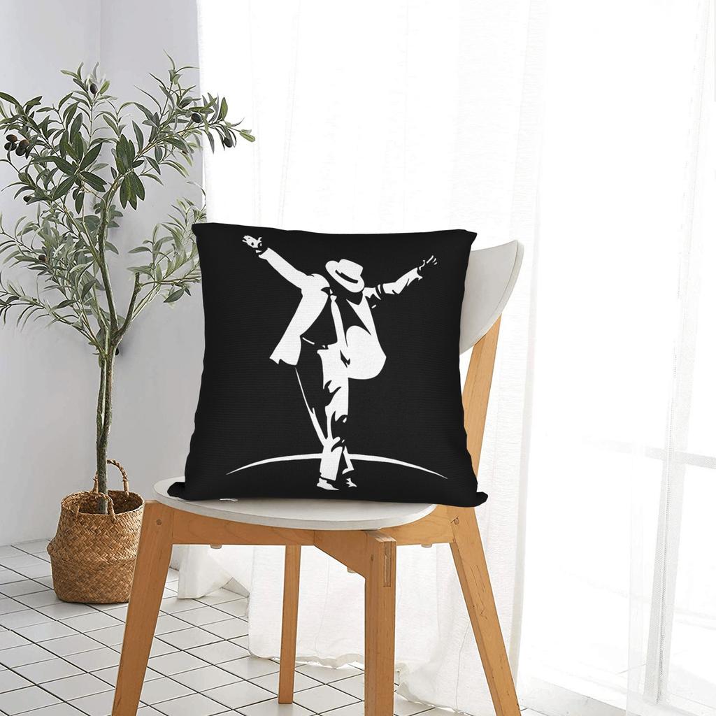 Music Singer Musician Mj King Of Pop Square Pillow Cases Cushion Covers Custom Zipper Decorative Pillowcase For Bed 40X40Cm