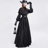 Elegant Polyester Plague Doctor Costume With Dramatic Beak Mask For Cosplay Events