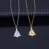 Hot-Selling Luxury Christmas Tree Necklace for Women - Stainless Steel, Perfect New Year Gift