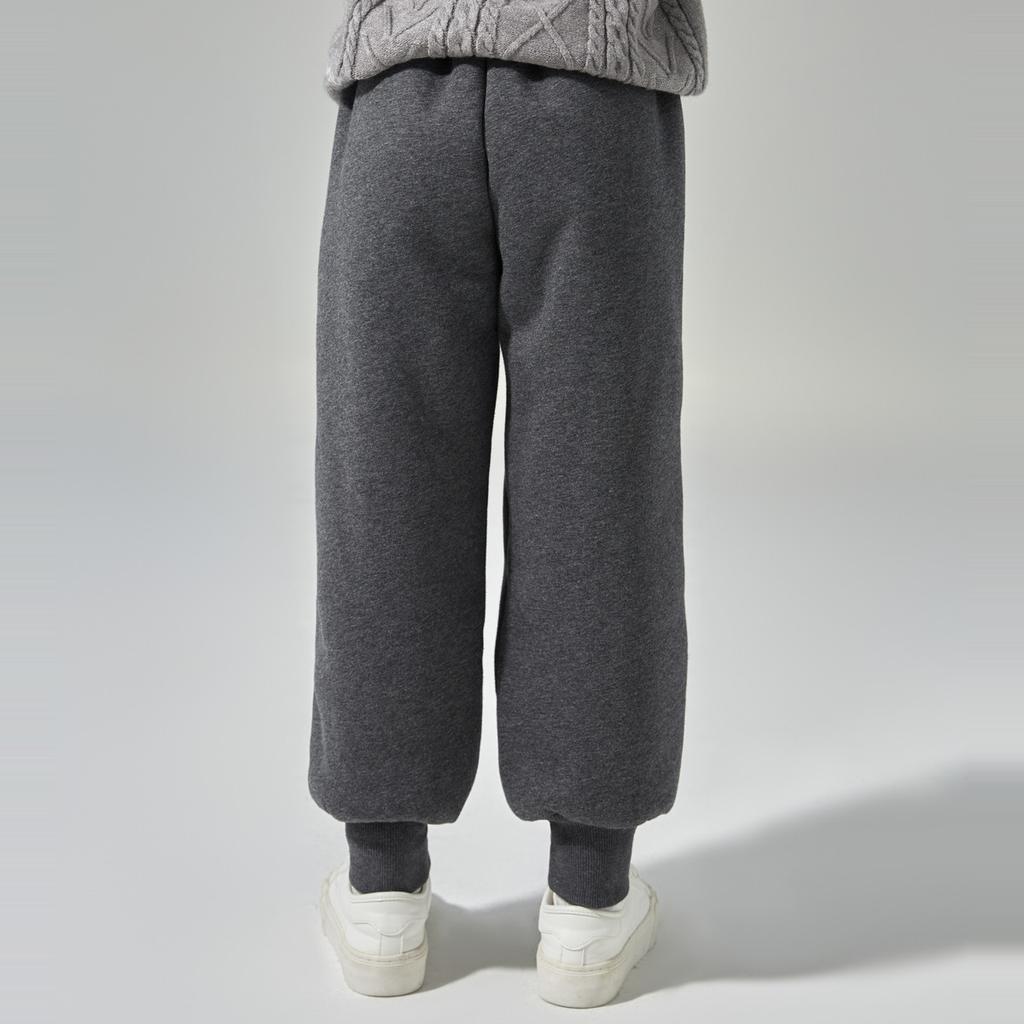 Girls' Loose Velvet Lined Windproof Casual Pants