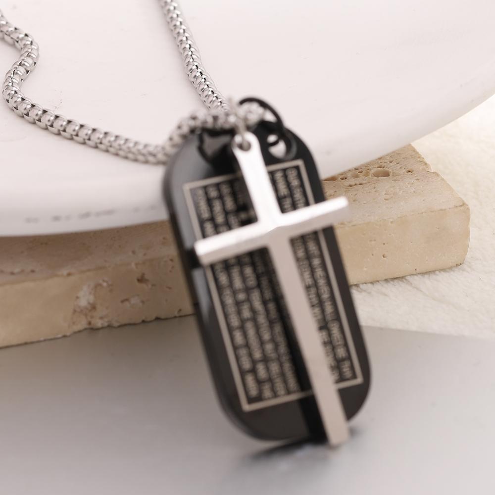 2025 Unique Creative Design Stainless Steel Cross Couple Necklace - Versatile and Fashionable