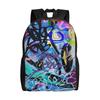 Graffiti Vertical Tag Manga Backpack Women  Big Backpacks Polyester Kawaii High School Bags Daily Design Rucksack
