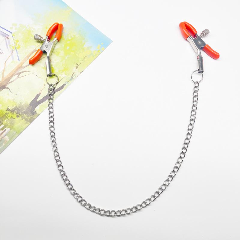 Metal Chain Nipple Milk Clips Breast Massage Clamps Adult Flirting Teasing Erotic Gadgets Bdsm Slave Sex Toys for Couples
