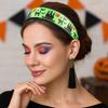 Bat Halloween Hair Hoop Horrible Ghost Bat Print Hairband Exaggerated Skull Head Headband  Party
