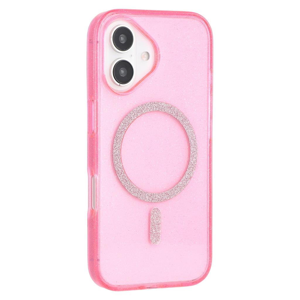 For iPhone 16 Plus Case Compatible with MagSafe 2.0mm PC + TPU Glitter Phone Cover