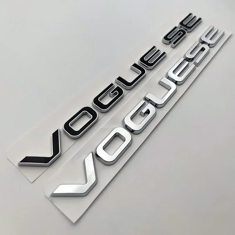 3d ABS Chrome Black Vogue SE Emblem Letters Car Trunk Badge Decal For Vogue SE Sticker Accessories