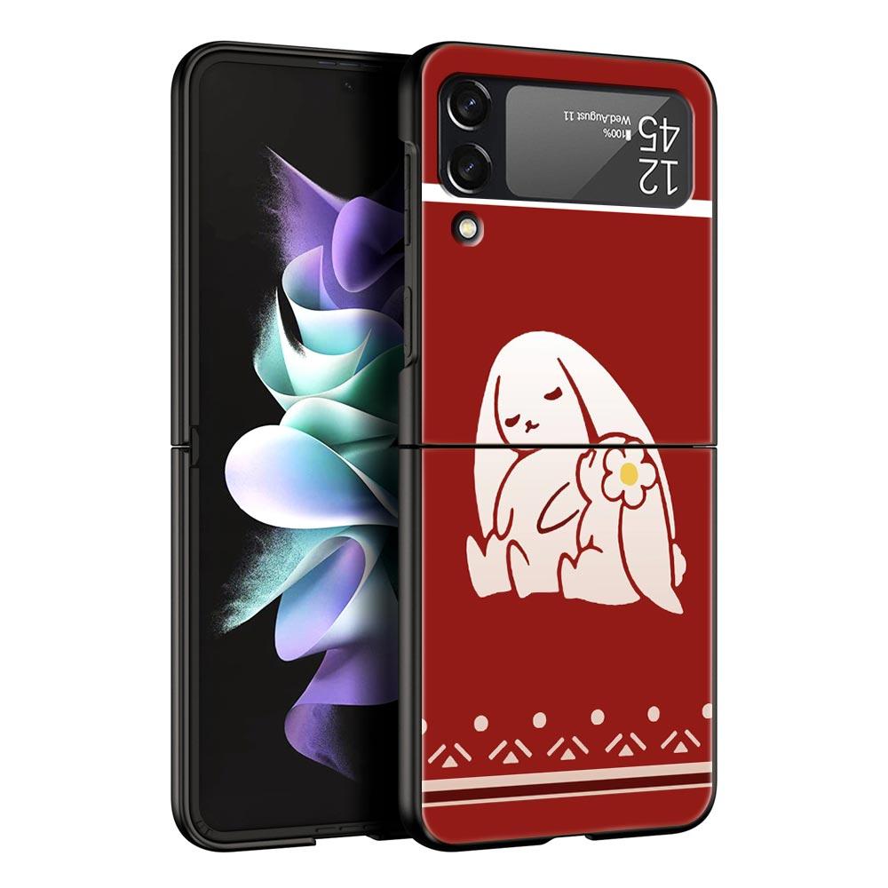 Phone Case For Samsung Galaxy Z Flip 3 4 5 Hard Black Folding PC For Samsung Z Flip3 Cover Honkai Star Rail Game Same Style