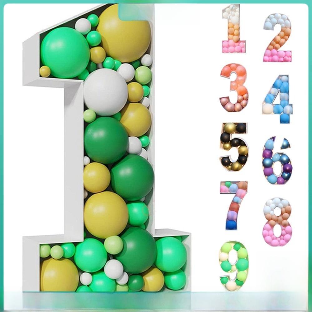 91.5CM 3D Balloon Frame Three-dimensional Digital KT Board Decoration 3D Standee Wild One Party