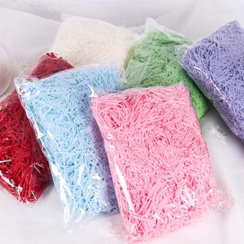 Raffia Shredded Paper, 100 Carats - Festive Wedding & Birthday Gift Box Filler