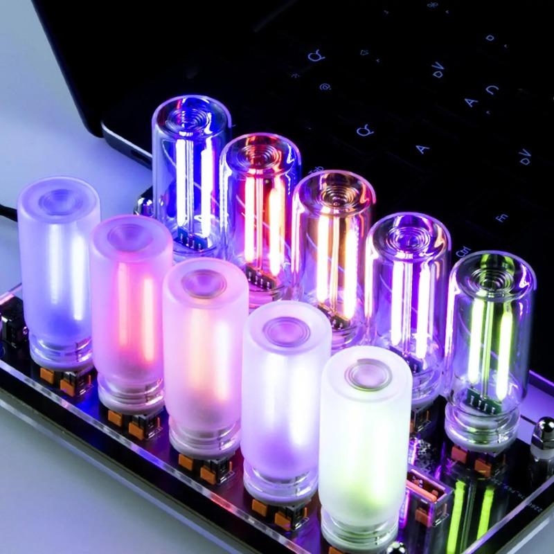 1/2pcs Car Camping Room Decor USB Touch Control LED Night Light Atmosphere Light Bulb Incandescent Lamp LED Filament Light Bulb