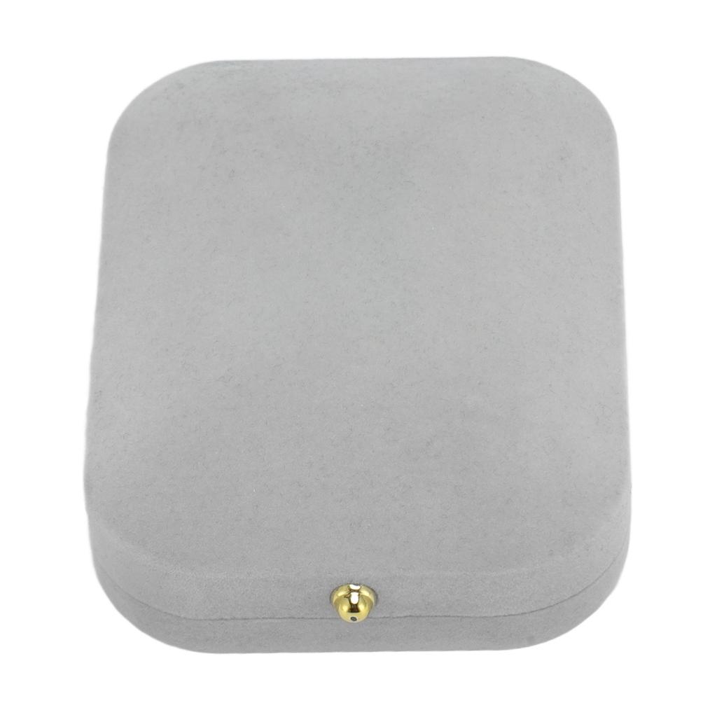 Jewelry Gift Box Cushioning Soft Lining Exquisite Lightweight Portable Small Jewelry Case Light Gray