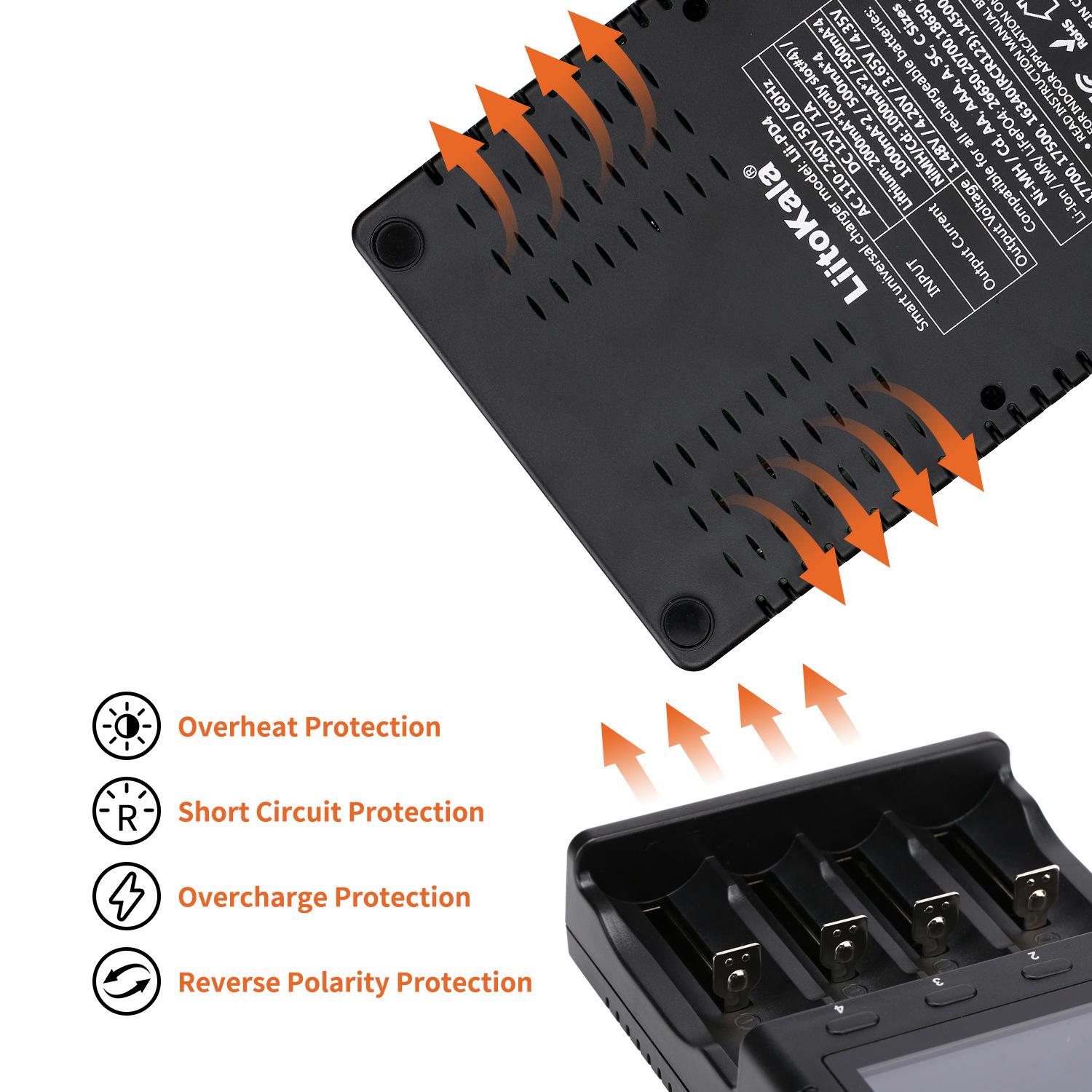 

LiitoKala Lii-PD4 Car Charger for 18650, 26650, 21700 Lithium Batteries