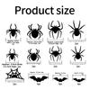 3D Bat LED Decoration Removable LED Lighted Stickers Creative Glow In the Dark Wall Stickers Spider Atmosphere Halloween Decor