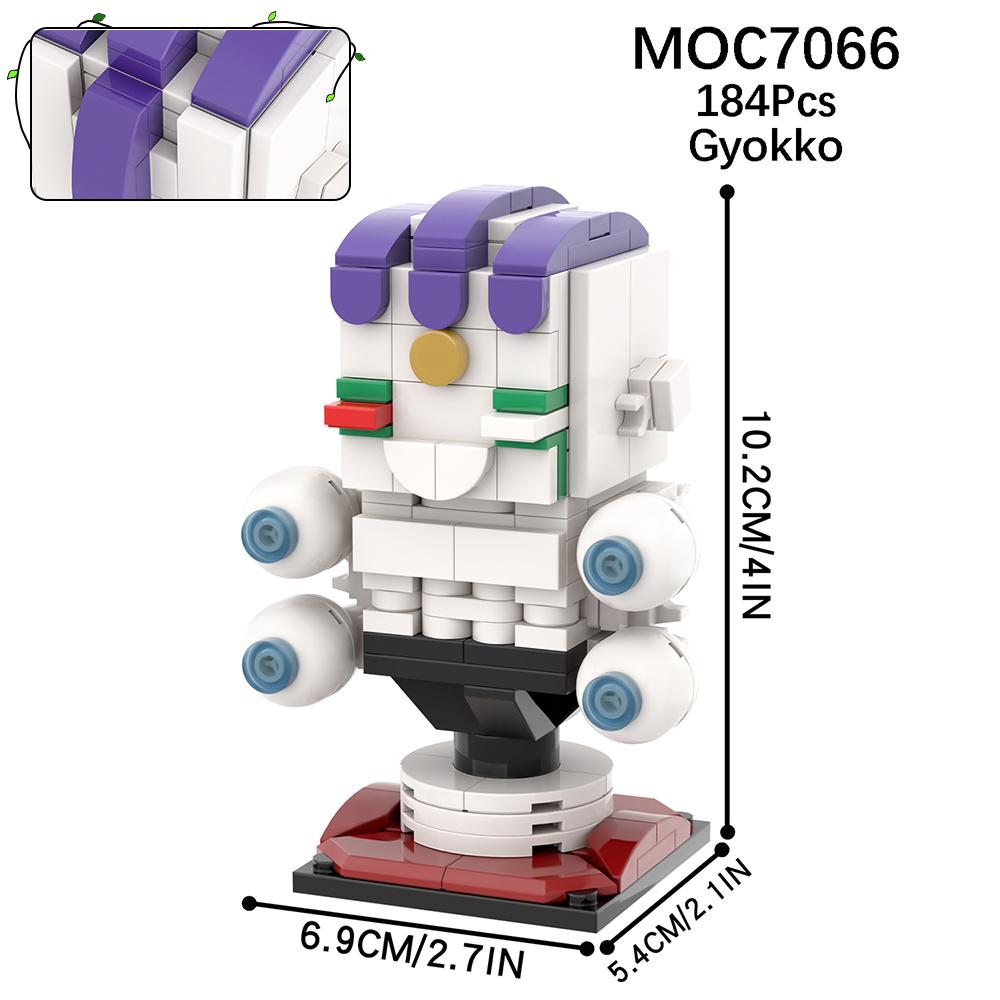 MOC Demon Bricks Anime Figure Slayer Head Tanjirou Mitsuri Inosuke Building Blocks Friends Gift Toys For Children Adult 3D Medol