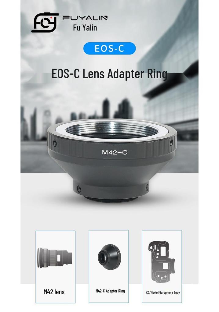 M42 To C-Mount Adapter for East German Helios 44-2 and Other M42 Lenses