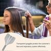 Hairspray Face Shield For Hairdressing Haircut Face Protector Barber Salon Shield With Handle Transparent Gray