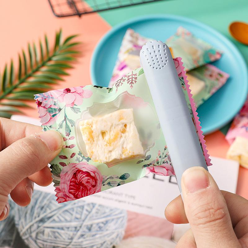 100Pcs Floral Cookie Bag Candy Wrapper Pastry Bag Homemade Handmade Biscuit Plastic Packing For Wedding Party Kitchen