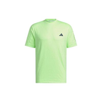 Solid Color Logo Letter Print Crew Neck Pullover Short Sleeve T-Shirt Men Tops Green IN9061