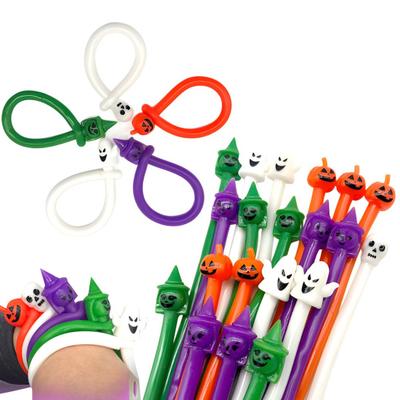 Yousheng 5/10 Pièces Halloween Corde Élastique Jouet Sensoriel Citrouille Sorcière Fantôme Crâne Nouille Élastique Soulagement du Stress et de l'Anxiété Corde Élastique TPR Jouet à Dégager