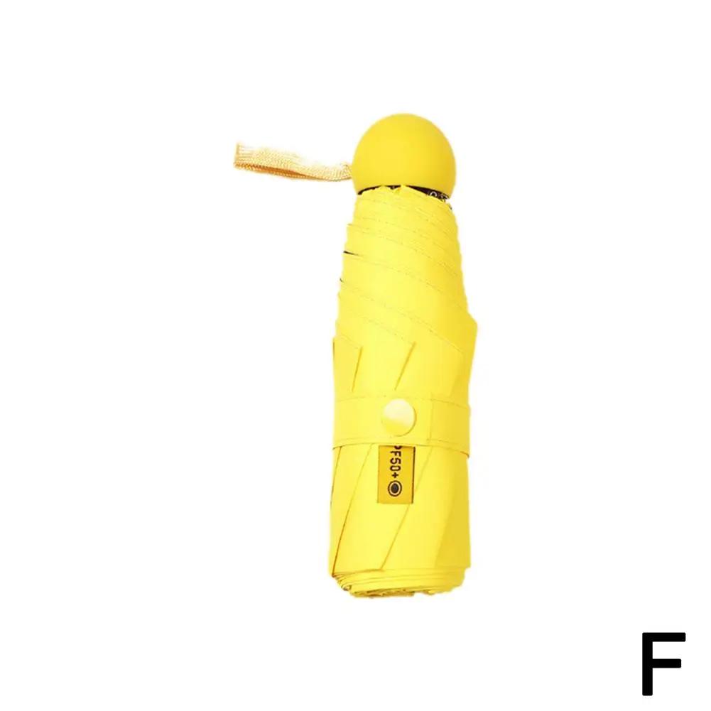 Ultralight Mini Capsule Umbrella Folding UV Protection Wind-resistant Portable Traveling Umbrella Rainproof Outdoor W0P0