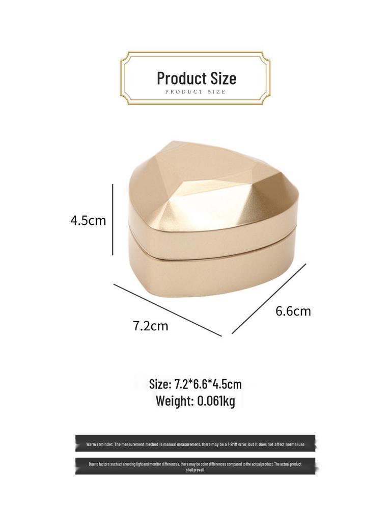 Heart-Shaped Light-Up Jewelry Box: High-End Engagement Ring & Luminous Necklace Display Case