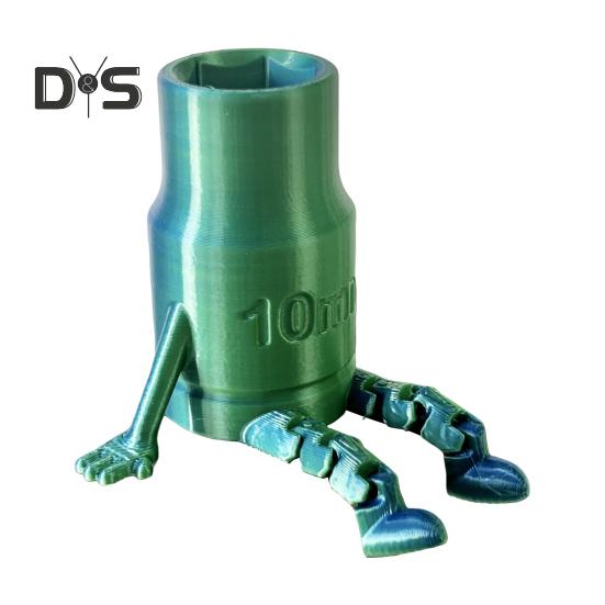 Socket Buddy, 3D-gedruckte Steckdosenfigur mit beweglichen Beinen, Schreibtischdekor, Stifthalter, Geschenk für Mechaniker und Heimwerker