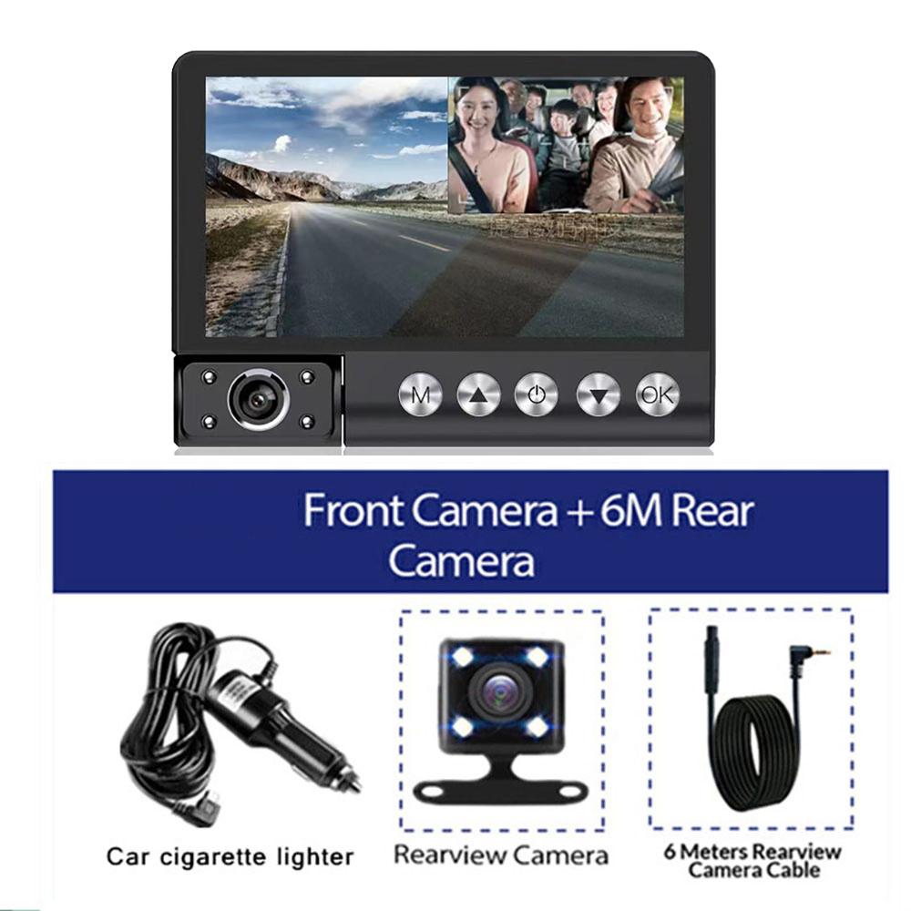 

Автомобильный видеорегистратор WiFi GPS 1080P Full HD Видеорегистратор заднего вида Видеорегистратор с ночным видением Автопарковочный монитор Черный ящик для автомобиля Without TF Card