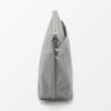 MUJI Wrinkle Nylon Gusseted 21 X X 6 84475689 Pouch, Gray, Medium, Approx. 13.5 Cm,