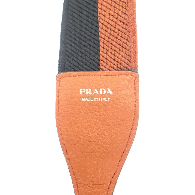 PRADA  1BH192 Shoulder Bag Orange leather Women