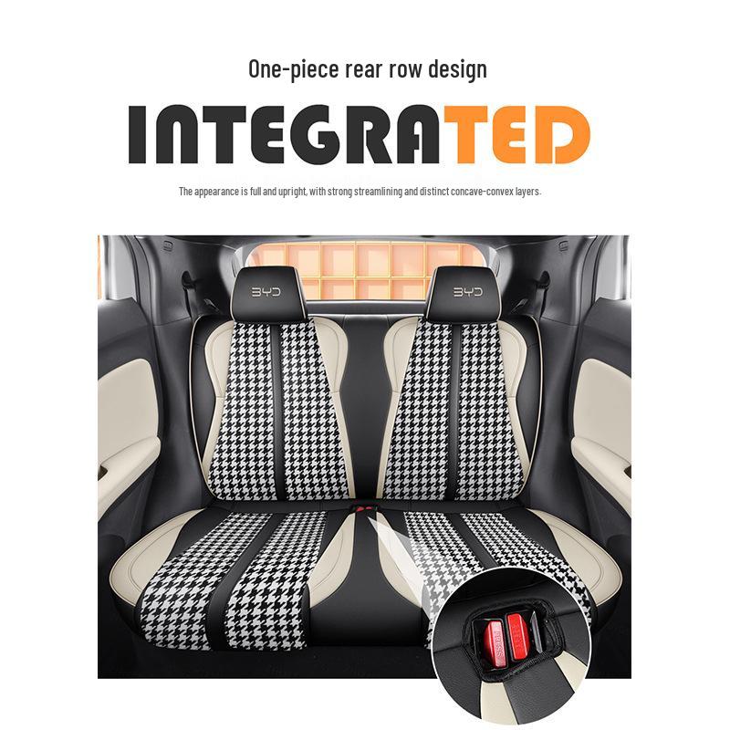 Custom Houndstooth Car Seat Cushions for BYD Seagull, 25-Year Design