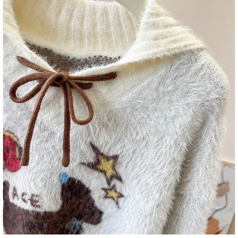 Pullover für Damen Winter Verdickter Pullover Warm Gestrickt Dehnbar Langarm Oversize Jumper Pullover Tops