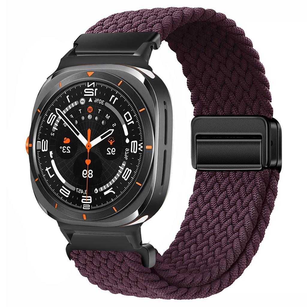 For Samsung Galaxy Watch 7 Ultra Strap 47mm Accessories Magnetic Nylon Braided sport Bracelet Correa Galaxy Watch 7 Ultra Band