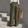 Women's Casual Color Wide Leg Pants Loose Fit Trousers for Everyday Wear