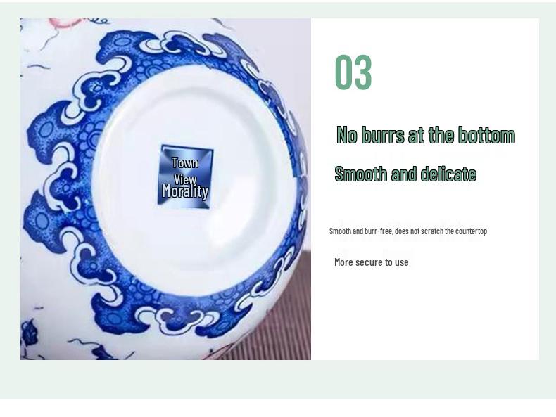 Jingdezhen Blue & White Gourd Vase: Ceramic Underglaze Red Wine, Oil, Vinegar Pot & Double-Layer Storage Jar Ornament.