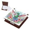 Wood Animals Gem Painting Memo Pad Holder Mosaic Kit Rhinestones Post It Dispenser Diamond Art Note Box with 160 Sheets of Paper