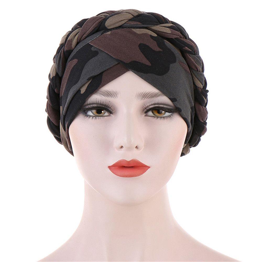 Caps Floral Print Soft Cotton Head Wrap Women Braid Hijab Cancer Chemo Caps Ladies Muslim Turban