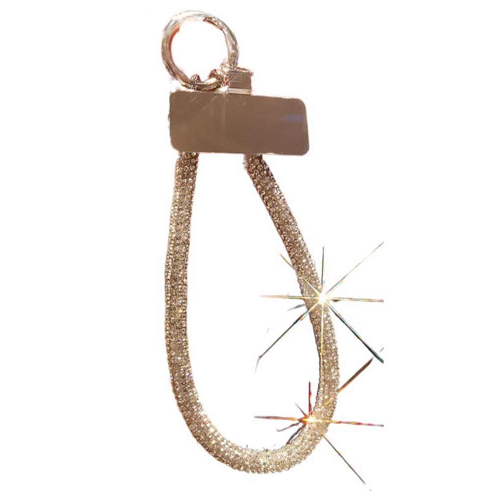 Hanging Cord Glitter Rhinestone Phone Lanyard Handheld Mobile Phone Chain  Women/Lady/Girl