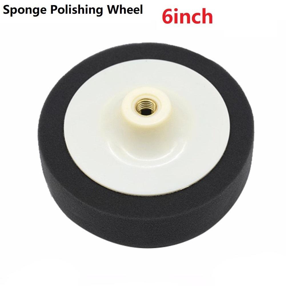 For Car Polishing Sponge Heads Replacement Accessories Black Buffing Wheel Sponge Foam Standard Compounding 1pcs For Car